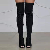Hochmodische Peep-Toe-Stiefel
